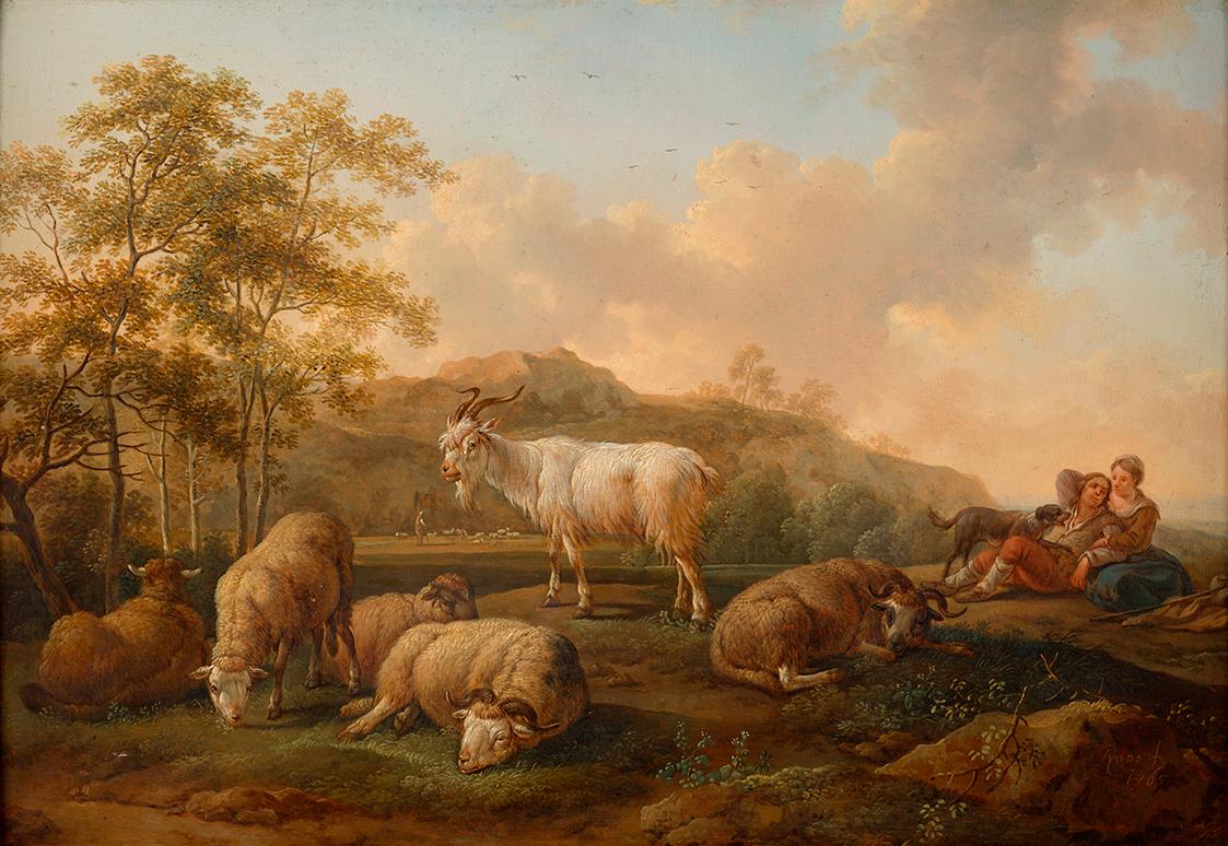 Joseph Roos, Landschaft mit weidendem Vieh, 1765, Öl auf Holz, 37,8 x 54,2 cm, Belvedere, Wien,…