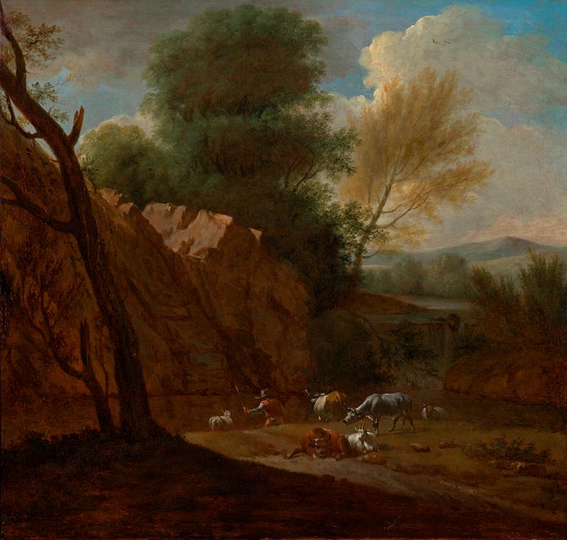 Johann Franz Nepomuk Lauterer, Der Abend, undatiert, Öl auf Leinwand, 41,5 x 44 cm, Belvedere, …