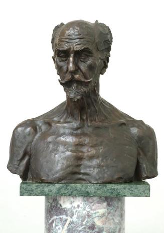 Gustinus Ambrosi, Otto Wagner, 1917, Bronze auf Marmor/ Serpentin-Postament), H: 53 cm, Belvede…