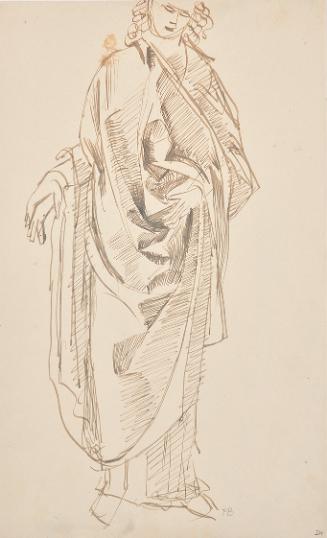 Franz Barwig, Studie zum Hl. Johannes, um 1925, Tusche auf Papier, 34 × 21 cm, Belvedere, Wien,…