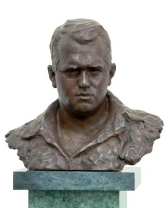 Gustinus Ambrosi, Anton Wildgans, 1912, Bronze auf Serpentin-Postament, H: 44 cm, Belvedere, Wi…