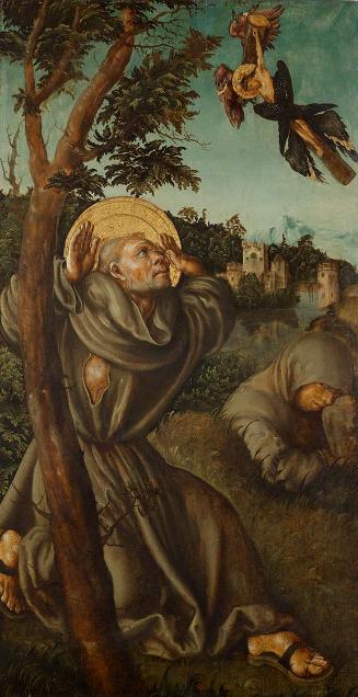 Lucas Cranach, Stigmatisation des hl. Franziskus, um 1502/1503, Malerei auf Fichtenholz, 86,5 ×…
