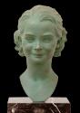 Gustinus Ambrosi, Annemarie Schindler, 1952, Bronze auf Marmor/ Serpentin-Postament, H: 36 cm, …