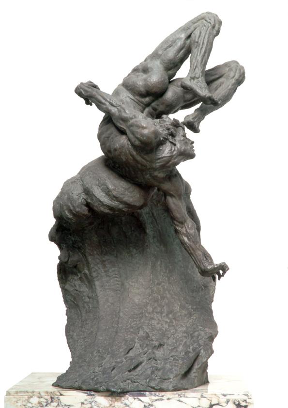 Gustinus Ambrosi, Ikaros, 1923, Bronze auf Marmor-Postament, H: 280 cm, Belvedere, Wien, Inv.-N…
