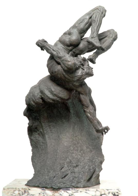 Gustinus Ambrosi, Ikaros, 1923, Bronze auf Marmor-Postament, H: 280 cm, Belvedere, Wien, Inv.-N…