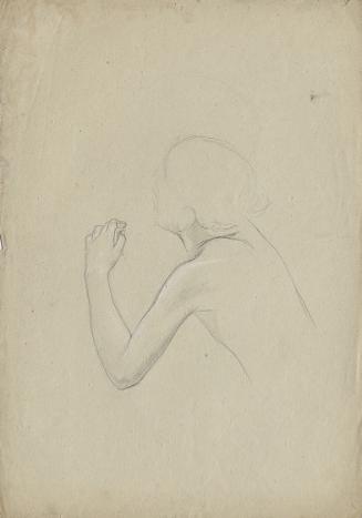 Franz von Matsch, Armstudie, undatiert, Bleistift und Weißstift, 44,7 x 31,1 cm, Belvedere, Wie…