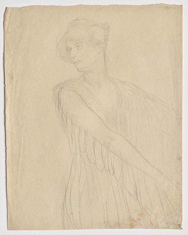 Franz von Matsch, Euterpe, 1897/1898, Bleistift auf Papier, 39,4 x 30,8 cm, Belvedere, Wien, In…