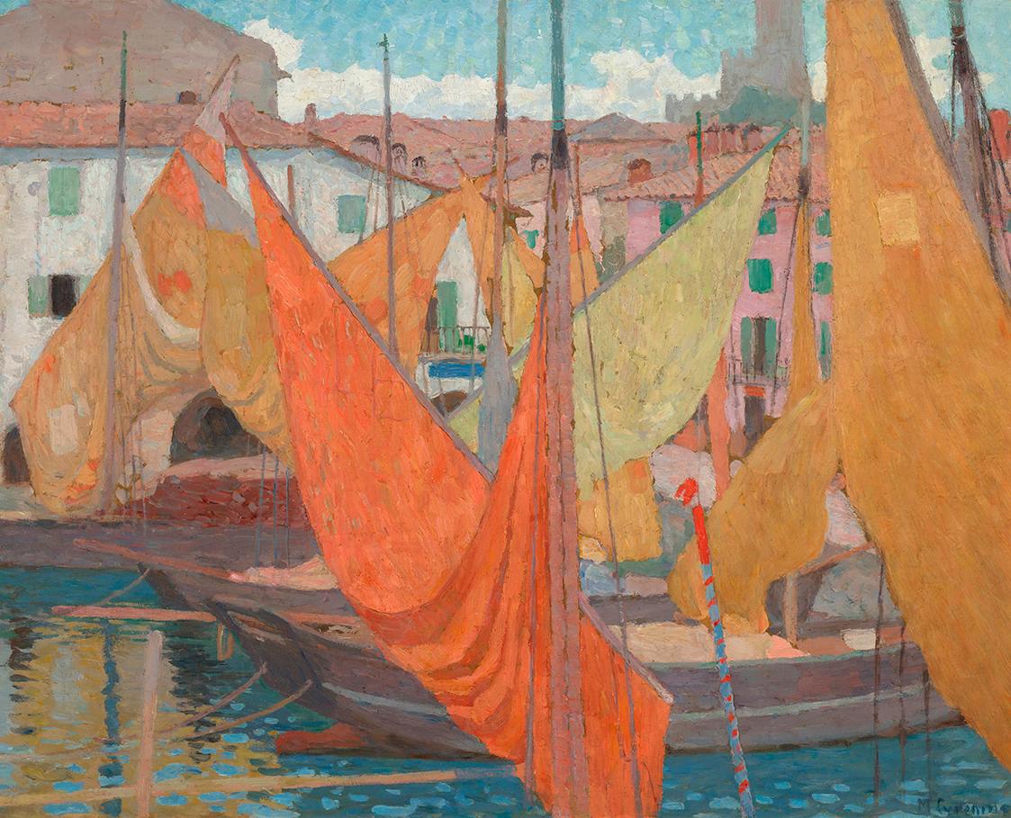 Marie Cyrenius, Südliche Hafenszene, um 1906, Öl auf Leinwand, 62 × 77 cm, Belvedere, Wien, Inv…