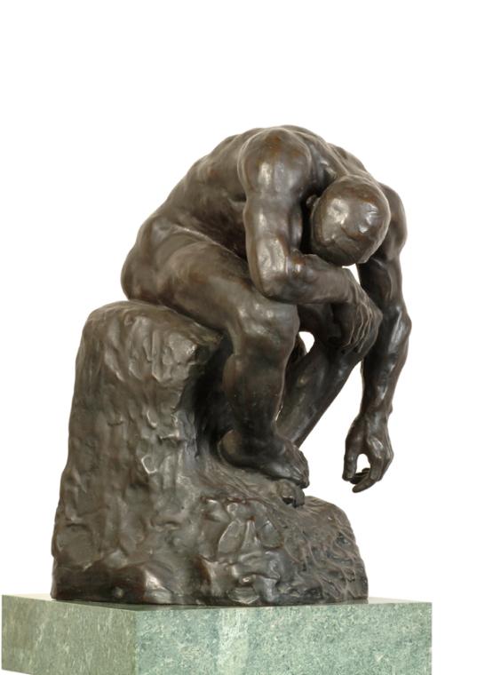 Gustinus Ambrosi, Der Verstoßene, 1909, Bronze auf Serpentin-Postament, H: 54 cm, Belvedere, Wi…