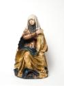 Steirischer Bildschnitzer, Schmerzhafte Muttergottes, um 1520, Lindenholz, barocke Fassung und …