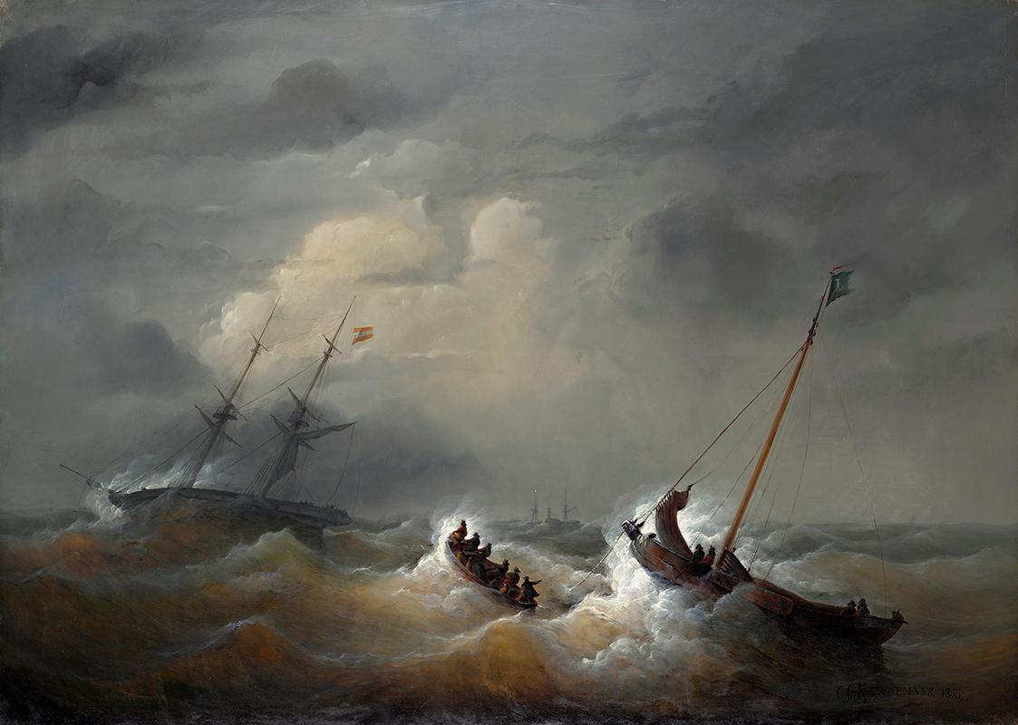 Christian Cornelis Kannemans, Die Rettung der Besatzung der österreichischen Brigg "Pegno D'Ami…