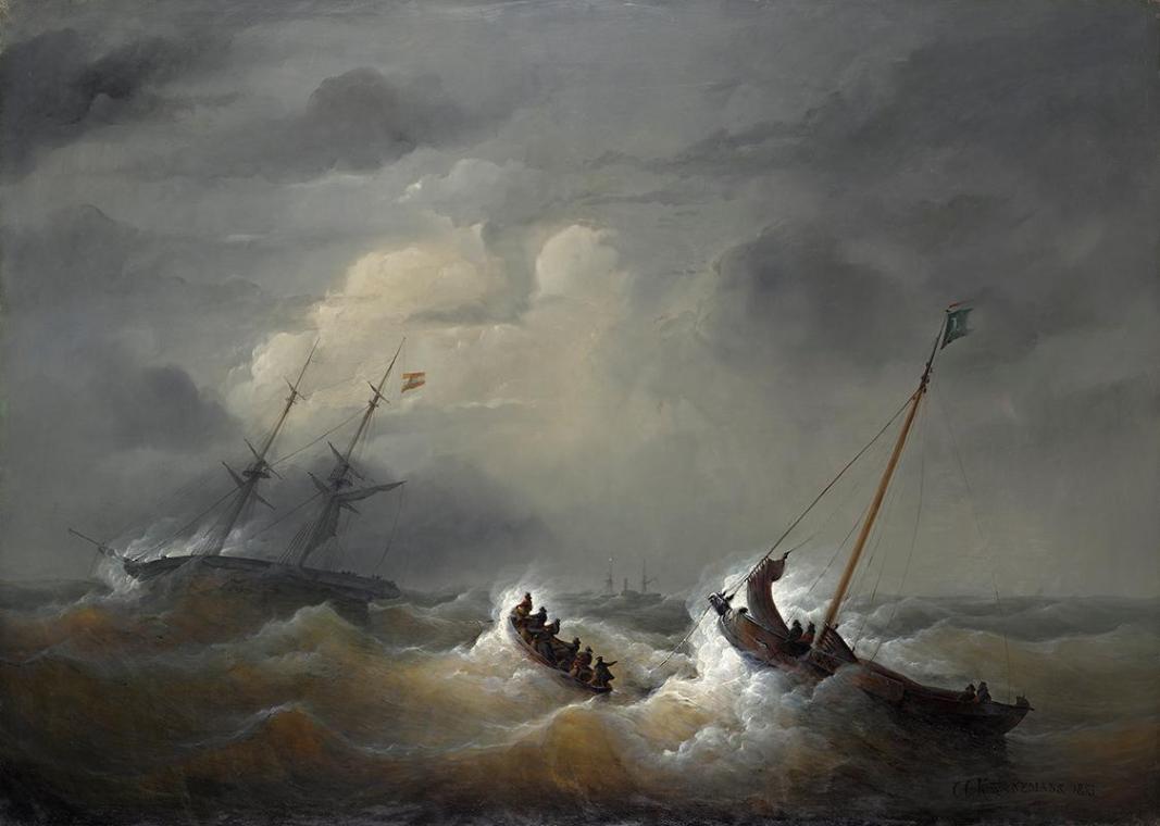 Christian Cornelis Kannemans, Die Rettung der Besatzung der österreichischen Brigg "Pegno D'Ami…