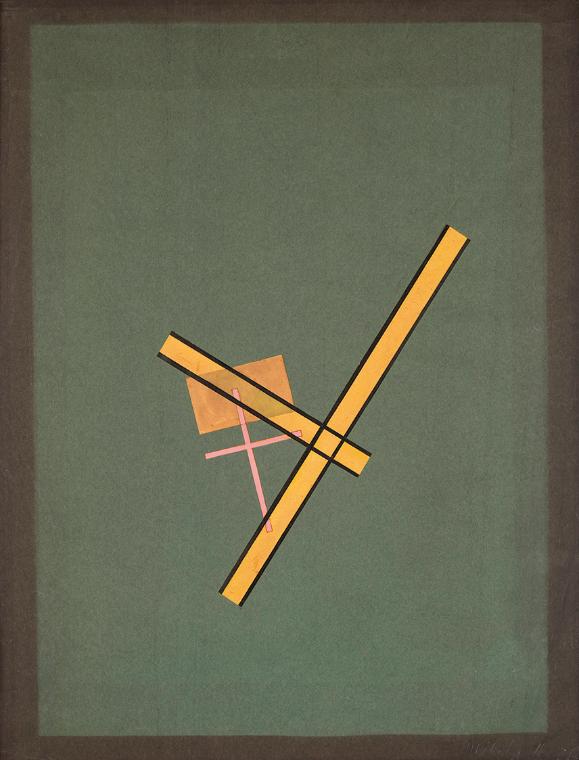 Laszlo Moholy-Nagy, Komposition, 1922, Tinte, Gouache, Collage auf Papier, 61,5 × 47 cm, Dauerl…
