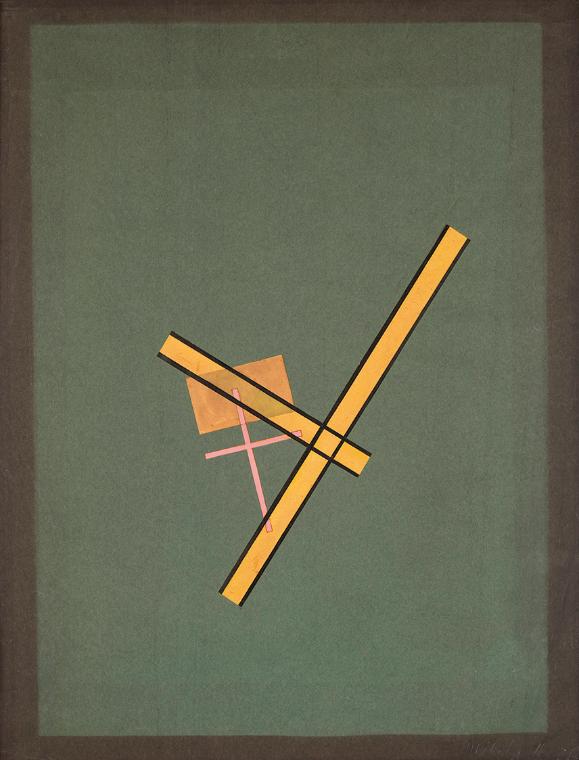 Laszlo Moholy-Nagy, Komposition, 1922, Tinte, Gouache, Collage auf Papier, 61,5 × 47 cm, Dauerl ...