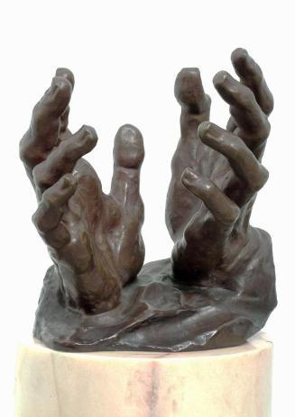 Gustinus Ambrosi, Das Sein (Entwurf für das eigene Grabmal), 1917, Bronze auf Marmor-Postament,…