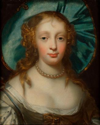 Peter Lely, Damenportrait mit blauem Hut, 1650/1700, Öl auf Leinwand, 48 × 40,5 cm, Belvedere,  ...