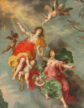 Jan van Balen, Allegorie mit Putti, um 1650, Öl auf Holz, 50 × 39,5 cm, Belvedere, Wien, Inv.-N…