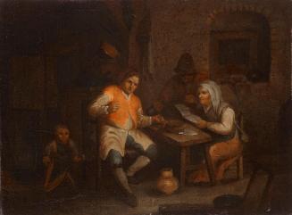 Unbekannter Künstler, Interieur, wohl 1700/1730, Öl auf Leinwand, 29,2 × 39,5 cm, Belvedere, Wi…