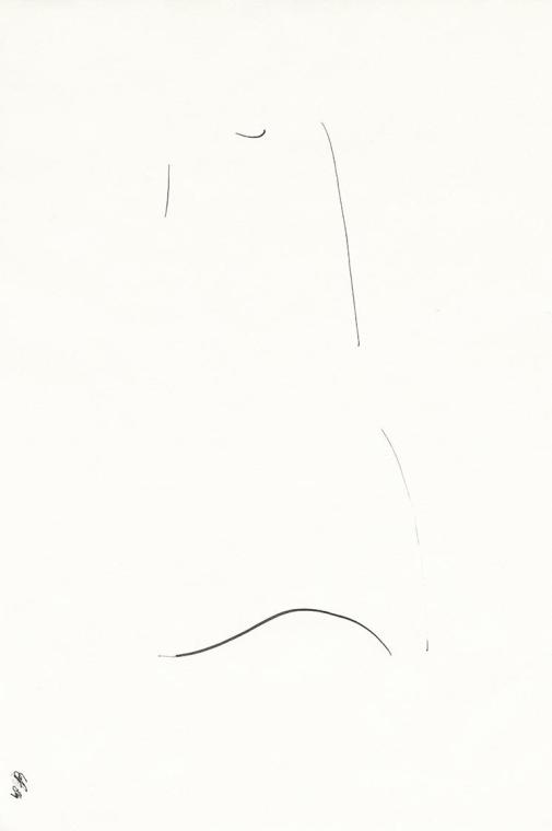 Eleonor Friedrich, Ohne Titel, 1984, Tusche auf Papier, Blattmaße: 19,7 × 29,5 cm, Belvedere, W…