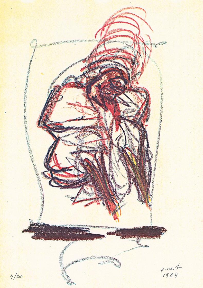 Peter Veit, Ohne Titel, 1984, Druck, Blattmaße: 29,7 × 21 cm, Belvedere, Wien, Inv.-Nr. 11929/8