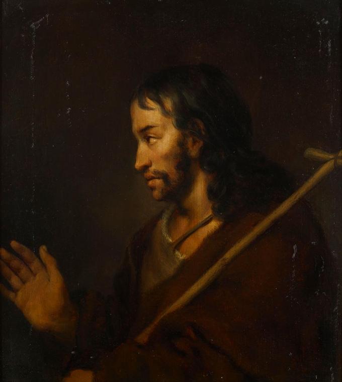 Unbekannter Künstler, Johannes der Täufer, 1650/1700, Öl auf Eichenholz, 38 × 34 cm, Belvedere,…
