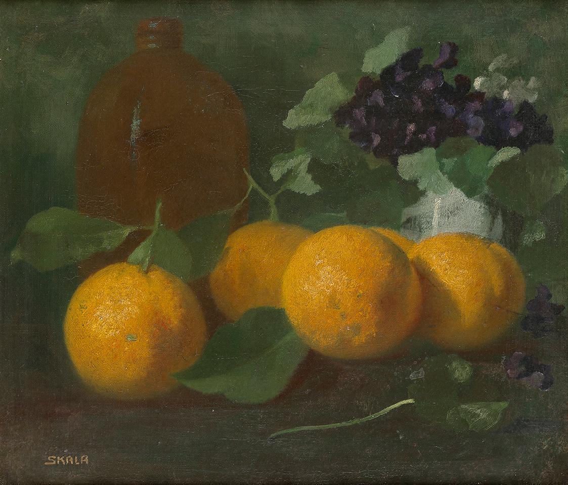 Robert Skala, Stillleben mit Orangen, um 1920, Öl auf Leinwand, 31,5 × 36,5 cm, Belvedere, Wien…