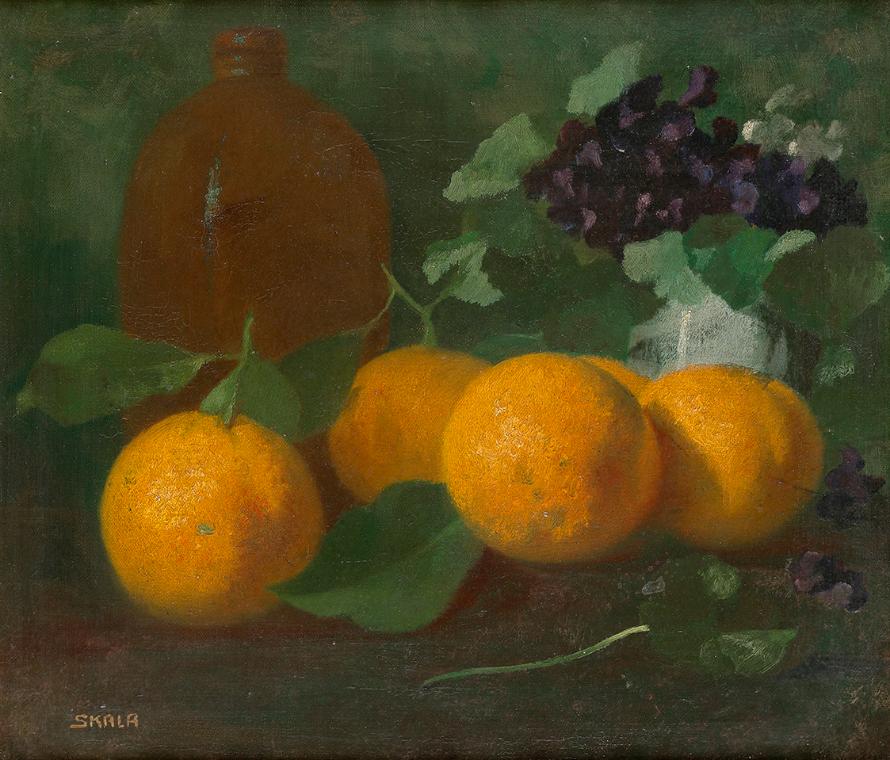 Robert Skala, Stillleben mit Orangen, um 1920, Öl auf Leinwand, 31,5 × 36,5 cm, Belvedere, Wien…
