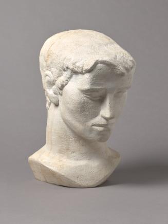 Fritz Wotruba, Kopf eines Jünglings, 1940/41, Gips, 43 × 22 × 31 cm, Belvedere, Wien, Inv.-Nr. …