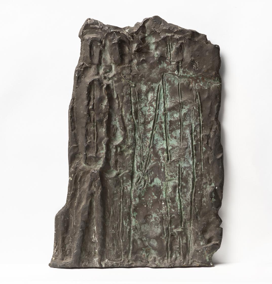 Fritz Wotruba, Figurenrelief (Dramatische Komposition),Teilguß vom rechten Teil, 1948, Bronze, …
