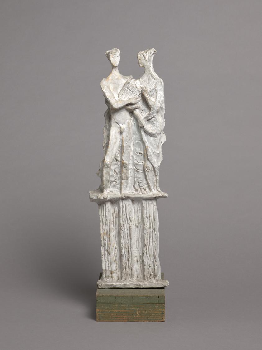 Fritz Wotruba, Doppelfigur I (Orpheus und Eurydike), Um 1950, Gipsguss nach Tonmodell, 53,5 × 1…