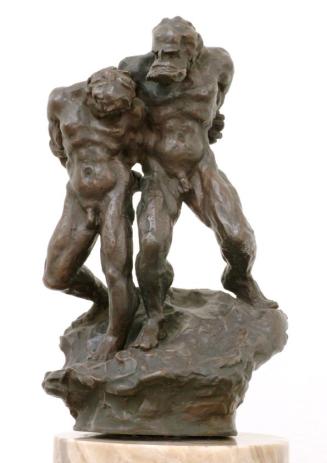 Augustinus Ambrosi, Die beiden Sklaven, 1913, Bronze auf Onyx-Postament, H: 36,5 cm, Belvedere,…