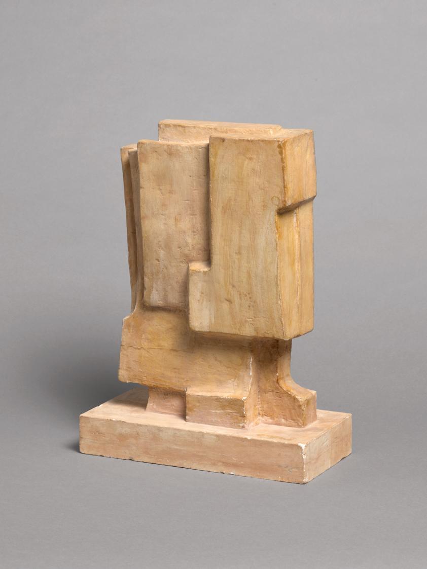 Fritz Wotruba, Kopf, 1962, Gipsguss nach Steinskulptur, 41 × 14,5 × 30,5 cm, Belvedere, Wien, I ...