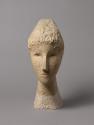 Fritz Wotruba, Frauenkopf, 1946, Gipsguss nach Tonmodell, 46,5 × 19 × 31 cm, Belvedere, Wien, I…