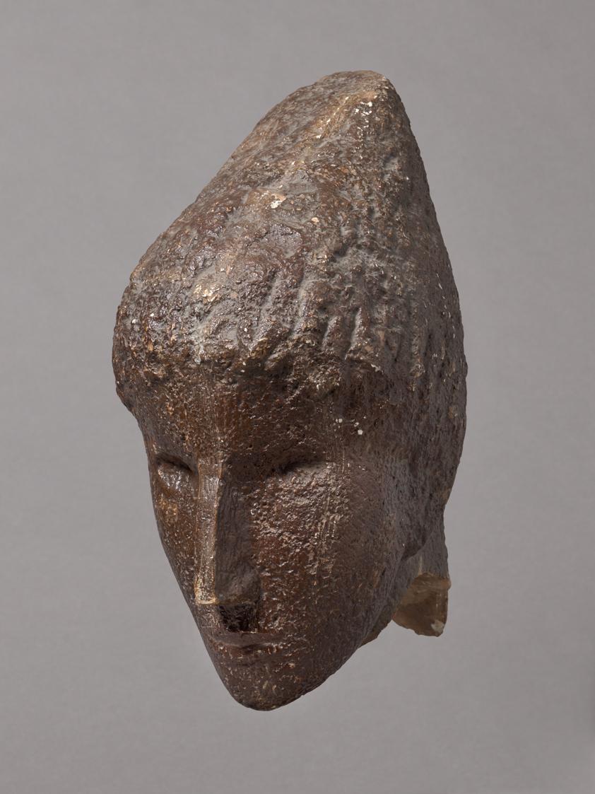 Fritz Wotruba, Frauenkopf, 1946, Gipsguss nach Tonmodell, 37 × 19 × 31 cm, Belvedere, Wien, Inv…
