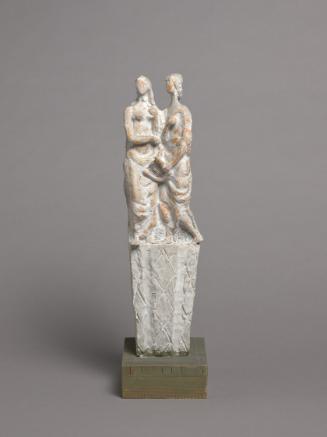 Fritz Wotruba, Doppelfigur II (Orpheus und Eurydike), um 1950, Gipsguss nach Tonmodell, 51 × 13…