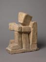 Fritz Wotruba, Hockender (Geschlossene Figur), 1951, Gipsguss nach Steinskulptur, 52,5 × 23 × 4 ...