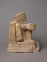 Fritz Wotruba, Hockender (Geschlossene Figur), 1951, Gipsguss nach Steinskulptur, 52,5 × 23 × 4…