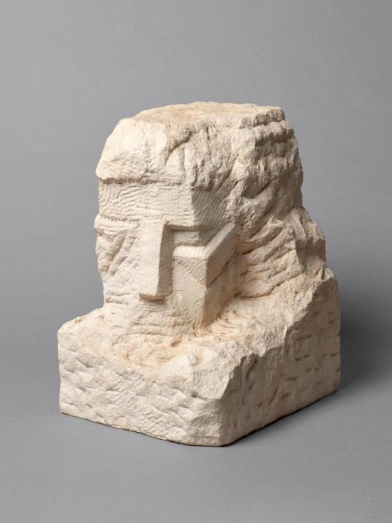 Fritz Wotruba, Kopf, 1971/1972, Gipsguss nach Steinskulptur, 40 × 27 × 31,5 cm, Belvedere, Wien ...