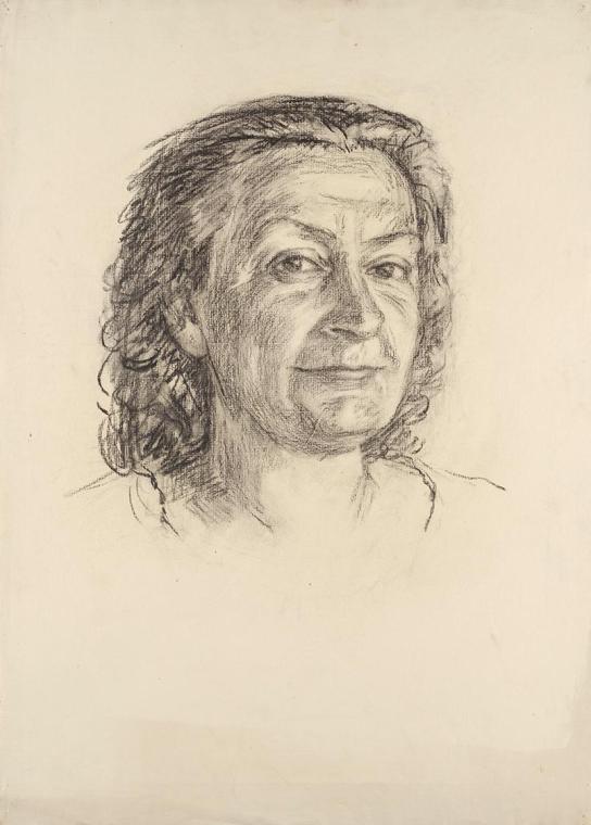 Walther Gamerith, Adele List, undatiert, Kohle auf Papier, 67 × 48 cm, Belvedere, Wien, Inv.-Nr…