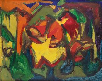 Adolf Hölzel, Ohne Titel, um 1912, Öl auf Karton, 40 × 50 cm, Dauerleihgabe Sammlung Reinhardt-…