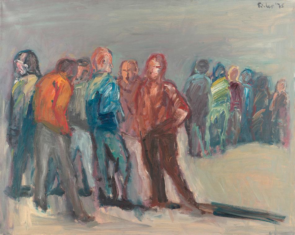 Georg Eisler, Die Arbeitslosen, 1975, Öl auf Leinwand, Keilrahmen: 80 × 100 × 3 cm, Belvedere, …
