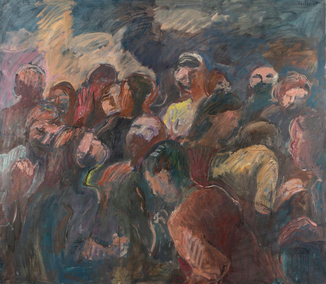 Georg Eisler, Big Apple III, 1969, Öl auf Leinwand, 130 × 150 cm, Belvedere, Wien, Inv.-Nr. 119…
