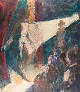 Georg Eisler, Phoenix-Club II, 1969, Öl auf Leinwand, 150 × 130 cm, Belvedere, Wien, Inv.-Nr. 1…