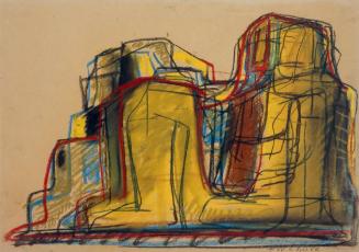 Fritz Wotruba, Liegende Figur, 1953, Ölkreiden auf Papier, Blattmaße: 33,8 × 44,7 cm, Belvedere…