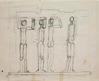 Fritz Wotruba, Vier stehende Figuren. 
Studie für das Große Figurenrelief für den Österreich-Pa…