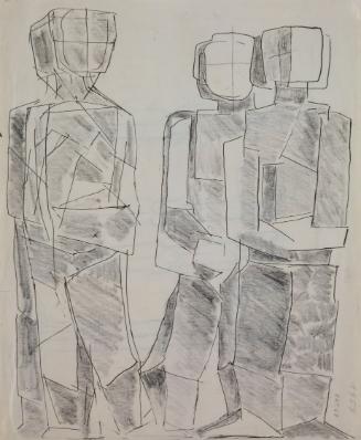 Fritz Wotruba, Stehender und Figurenpaar, 1957, Zinkographie auf Papier, Blattmaße: 49,6 × 41 c…