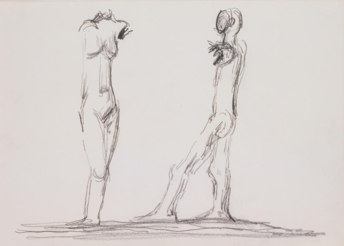 Fritz Wotruba, Studien, 1974–1975, Bleistift auf Papier, Blattmaße: 24 × 33,5 cm, Belvedere, Wi…