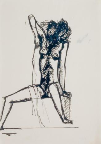 Fritz Wotruba, Sitzende, 1944, Tusche, Feder, Pinsel auf Papier, Blattmaße: 29,7 × 21 cm, Belve…