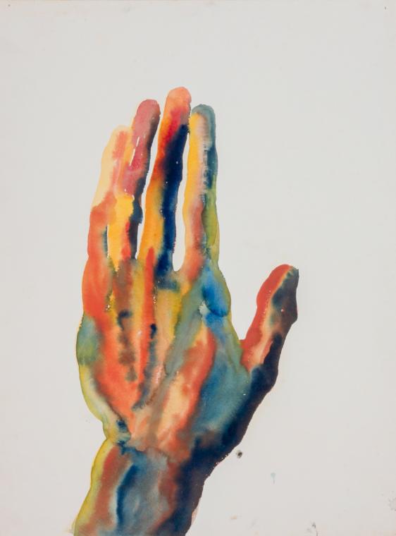 Fritz Wotruba, Hand, 1927, Aquarell auf Papier, Blattmaße: 50,7 × 37,8 cm, Belvedere, Wien, Inv…