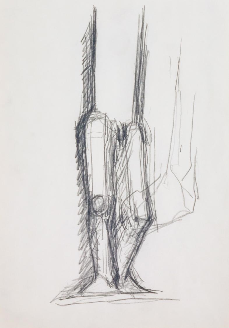 Fritz Wotruba, Torso, 1975, Bleistift auf Papier, Blattmaße: 34 × 24,2 cm, Belvedere, Wien, Inv…